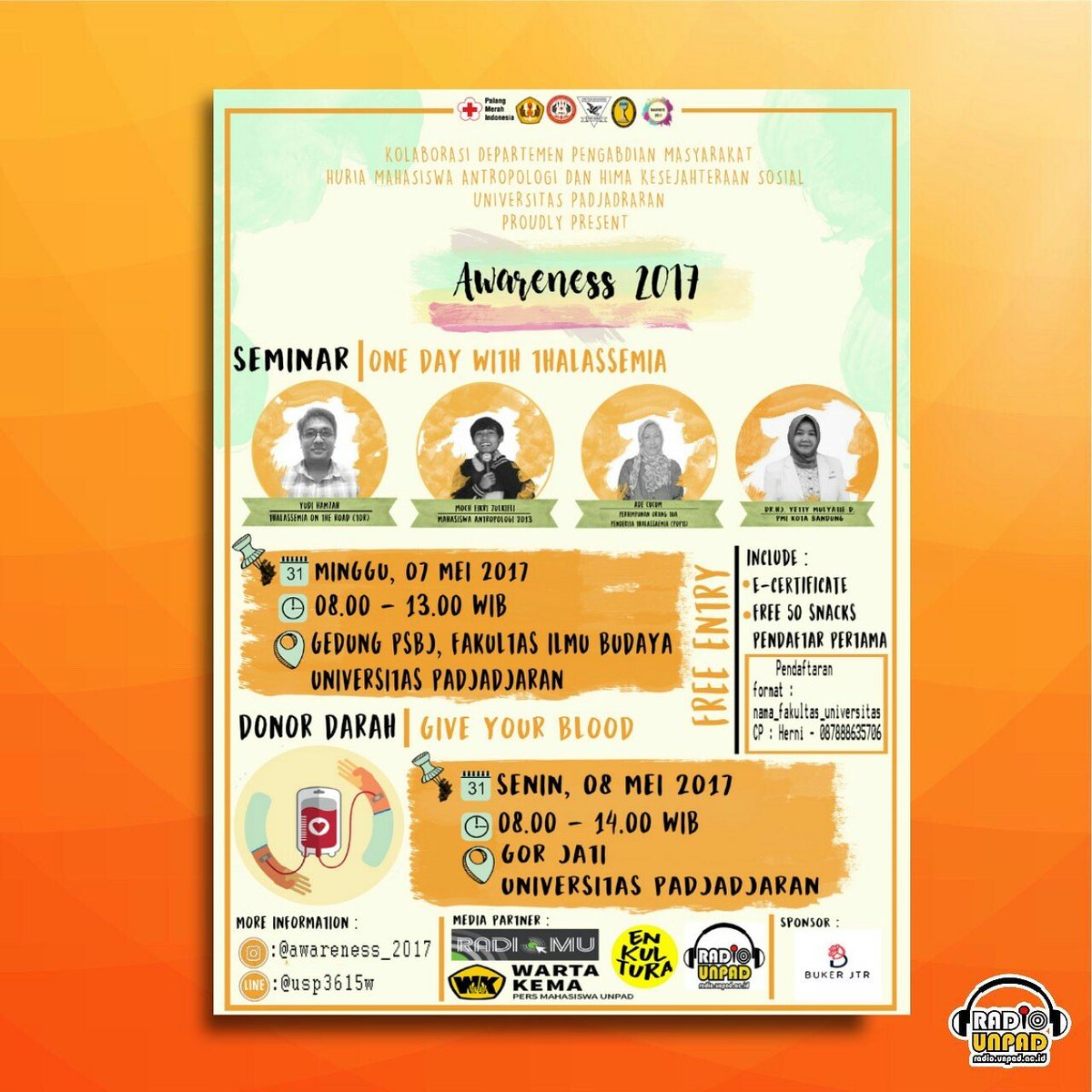 RadioUnpad's tweet photo. Aku Peduli, #AkuUntukTalasemia
#Awareness2017 #WeCareWithShare https://t.co/M19P0u3qVD
