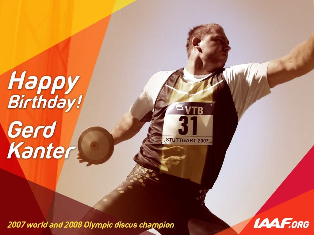 Happy birthday to discus great Gerd Kanter! 
More:  
