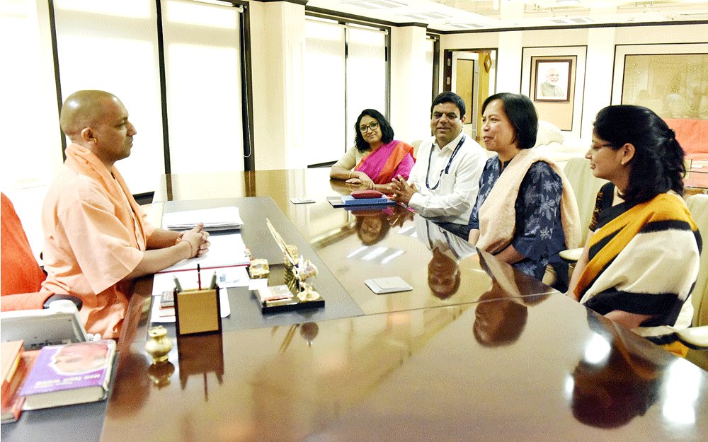 myogiadityanath's tweet image. आज शास्त्री भवन, लखनऊ में @UNICEF के एक प्रतिनिधिमण्डल ने मुलाकात की।