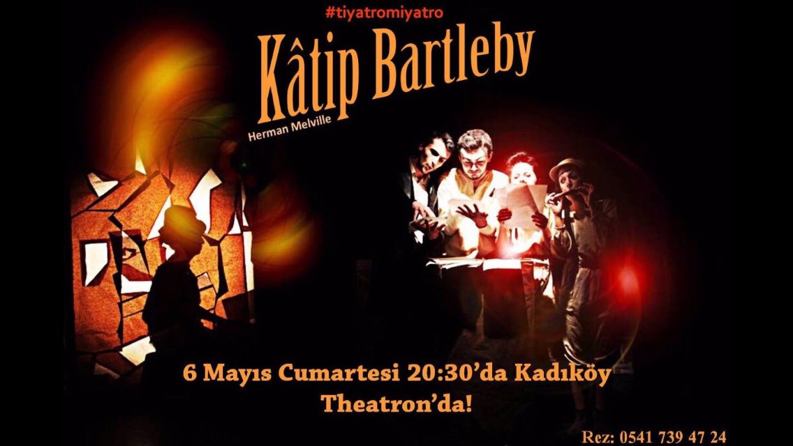 #KatipBartleby BU AKŞAM 20:30'da <a href="/KadikoyTheatron/">Kadıköy Theatron</a>'da. Herkesi bekleriz!! 🎩