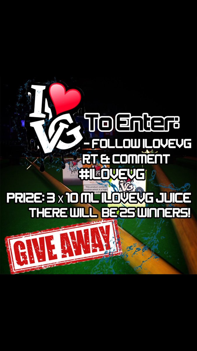 ivgeliquids's tweet photo. Giveaway time! RT AND FOLLOW US TO WIN! 
#giveaway #free #win #follow #freestuff #vape #vapelife #cloudchasing #vaper #Vapefam #ukvendor https://t.co/zqNXBsjydQ