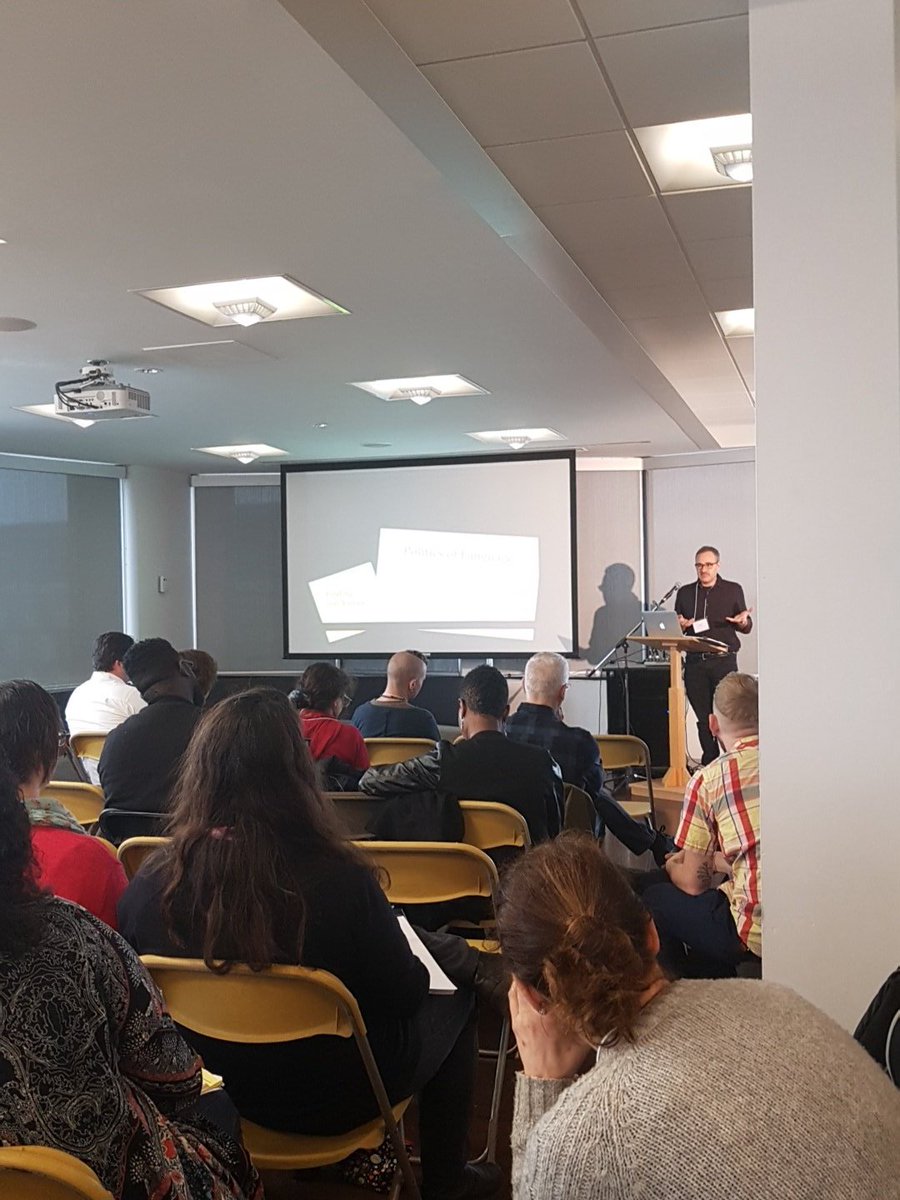 tywalkland's tweet photo. Rob Simon addresses the crowd at 2017 TWP Spring Institute #writeresist https://t.co/5Oju6fx1XZ