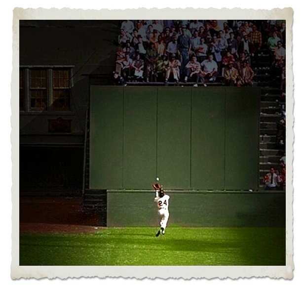 Willie Mays about to make \"The Catch\" (1954 World Series - Polo Grounds, NY)
~ Happy Birthday to \"The Say Hey Kid\"! 