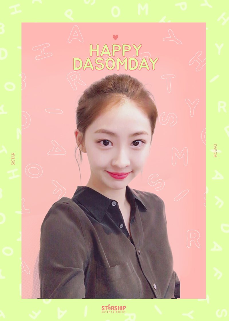 _sistarpush's tweet photo. [NEWS + FOTO] STARSHIP Ent. - Mensaje Twitter https://t.co/LOnW3CVqzq (#HappyDasomDay ) // https://t.co/CEPt4NUgMB