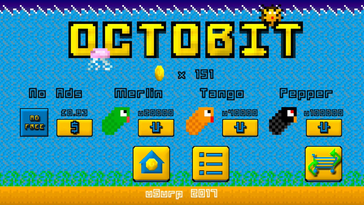Gillianpj's tweet image. @Octobitapp is now available on #iTunes, look at the lovely Octopuses! appsto.re/gb/eilbjb.i  #screenshotsaturday #gamedev #pixelart