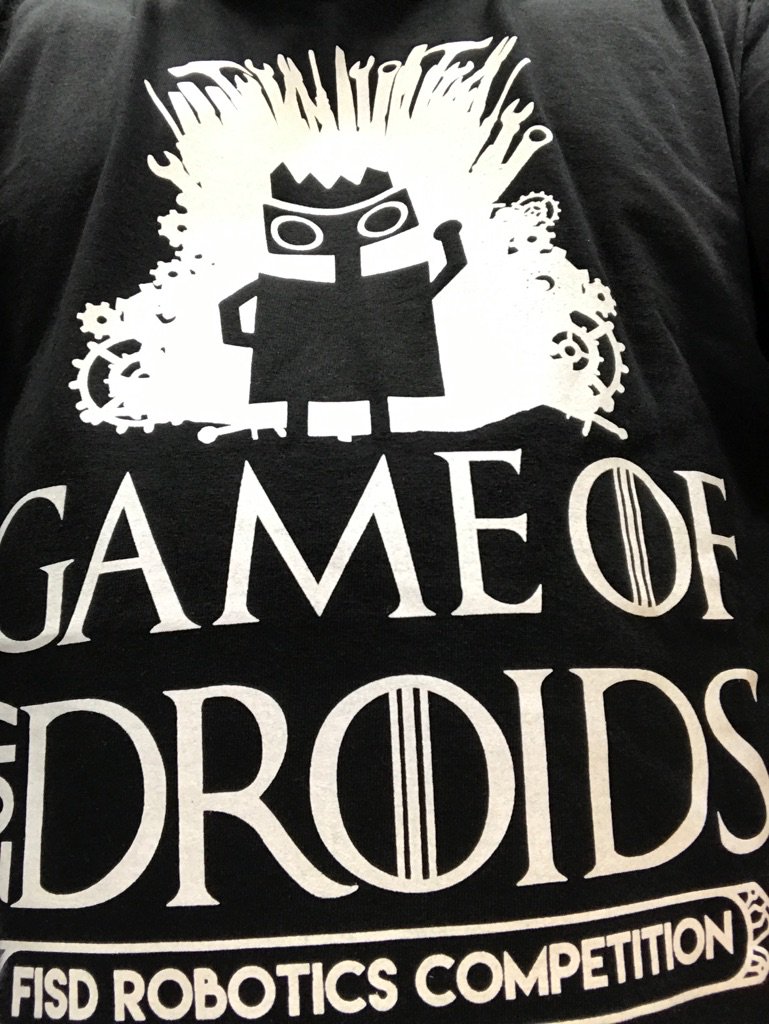 Juanmawtnet's tweet image. Exited to be part of the FISD Robotics competition. Game of Droids! #STEM #Robotcs
