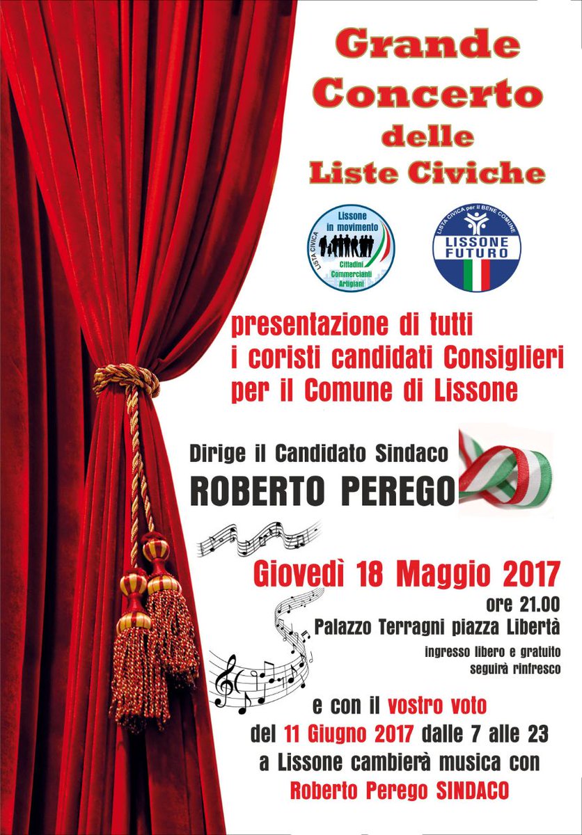 LIM_Perego's tweet image. SAVE THE DATE 18 maggio ore 21 palazzo Terragni #lissone presentazione candidati Consiglieri #elezioni2017 Per cambiare musica a Lissone!