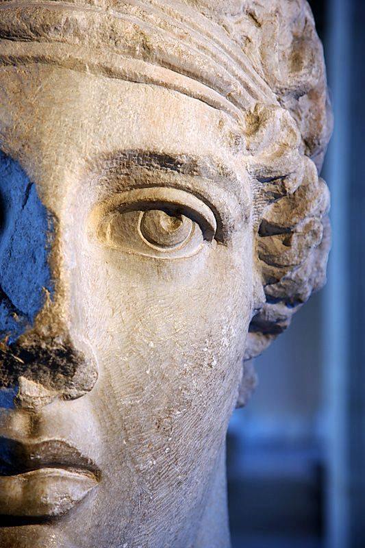Close up: Sappho (Saffo), Istanbul Archaeology Museums.