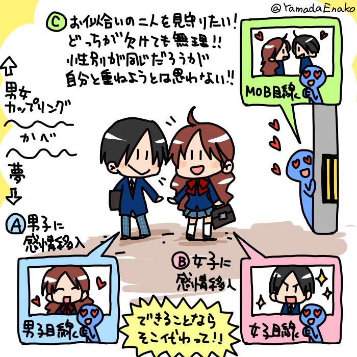 男女CP好きの主張に共感の嵐ｗｗｗMOB目線で見守り隊！