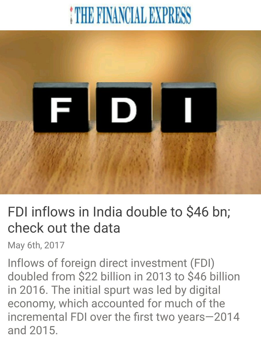MVenkaiahNaidu's tweet photo. FDI inflows in India double to $46 bn; check out the data!
https://t.co/t6Om3TdbxI 
via NMApp https://t.co/uj7HtoSg0M