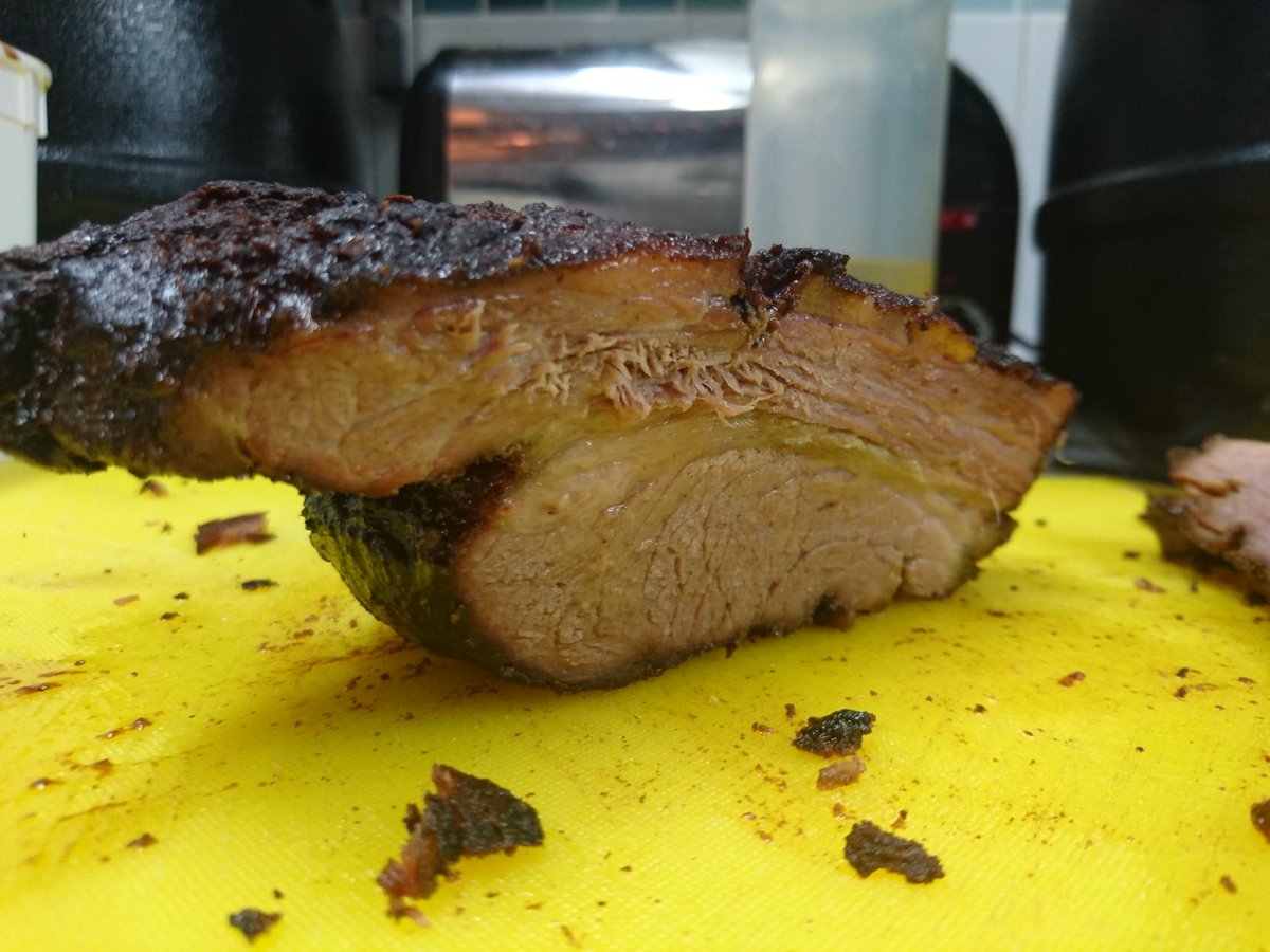 francosfishbar's tweet photo. Bbq beef brisket, 48 hr dry cure, 18 hr slow cook. @castellhowell @KESupplieswales @Davies_Clothing @leegory74 @gazlavas @britfood https://t.co/KsvwvpPvL6
