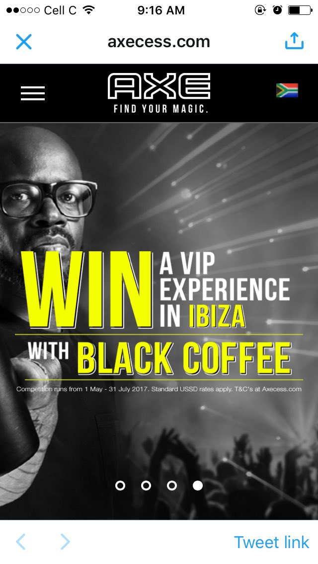 saniieofc's tweet photo. If you want to party in Ibiza wt Black Coffee. Check this out. #axecess https://t.co/ndogKv7nnj