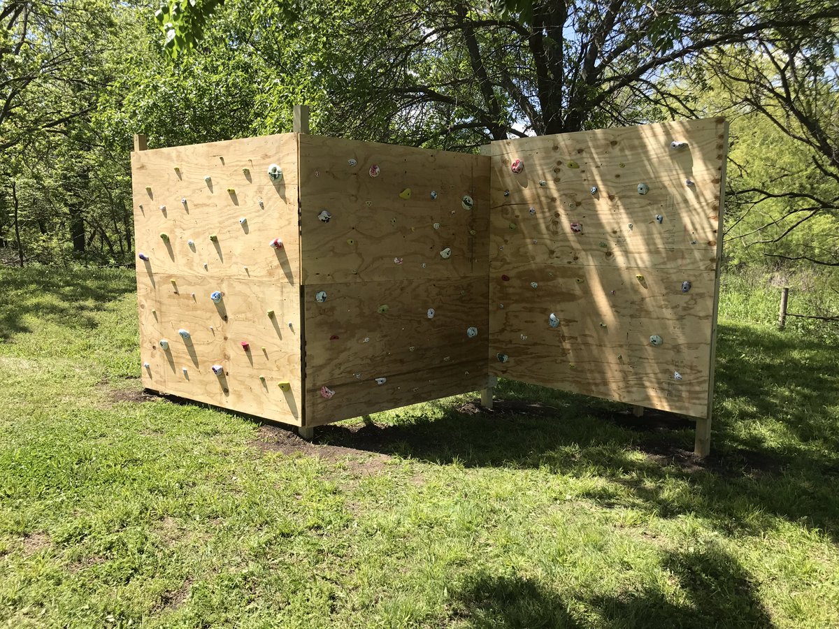 Might not be mountains in #kansas but it's not a problem at #cwymca as we have our new #boulderingwall to get your #climbing