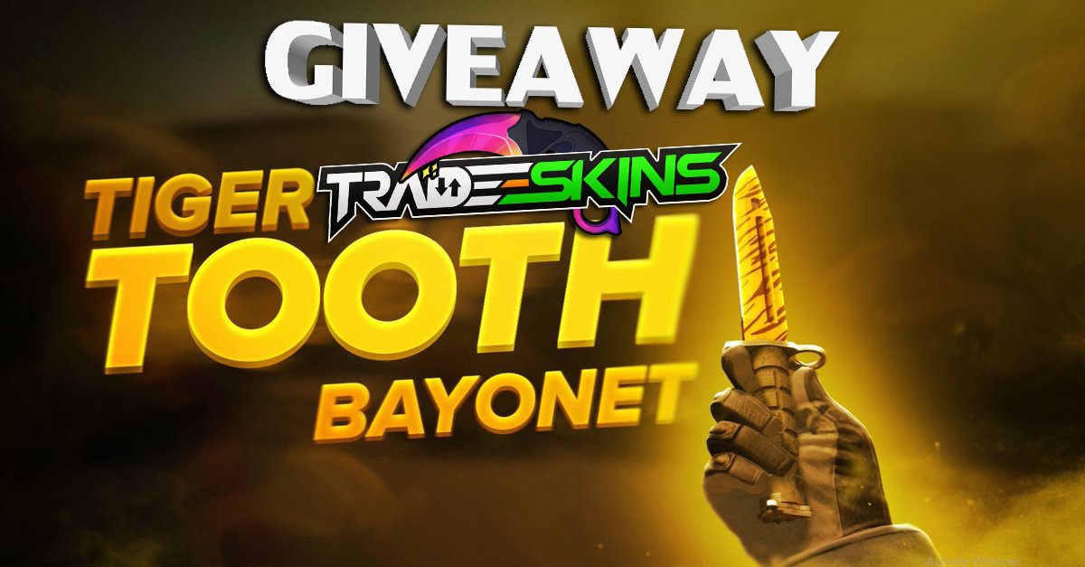 Trade_SkinsCom's tweet photo. BAYONET TIGER TOOTH GIVEAWAY!

MUST RETWEET!
Enter Here: https://t.co/PvBBxRA7pi https://t.co/m90uKkRZXJ