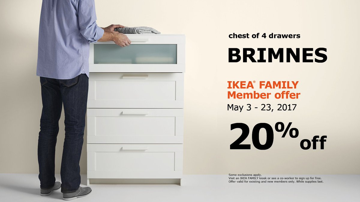 Ikea Renton On Twitter Brimnes Chest Of 4 Drawers Is 20 Off For