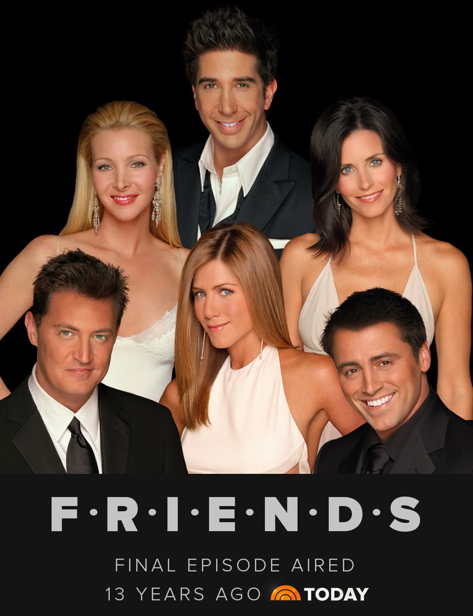 lesstuff1's tweet photo. The final episode of Friends aired on this day in 2004! https://t.co/leFalTGigf by #TODAYshow via @c0nvey https://t.co/9nmAqrXxS6