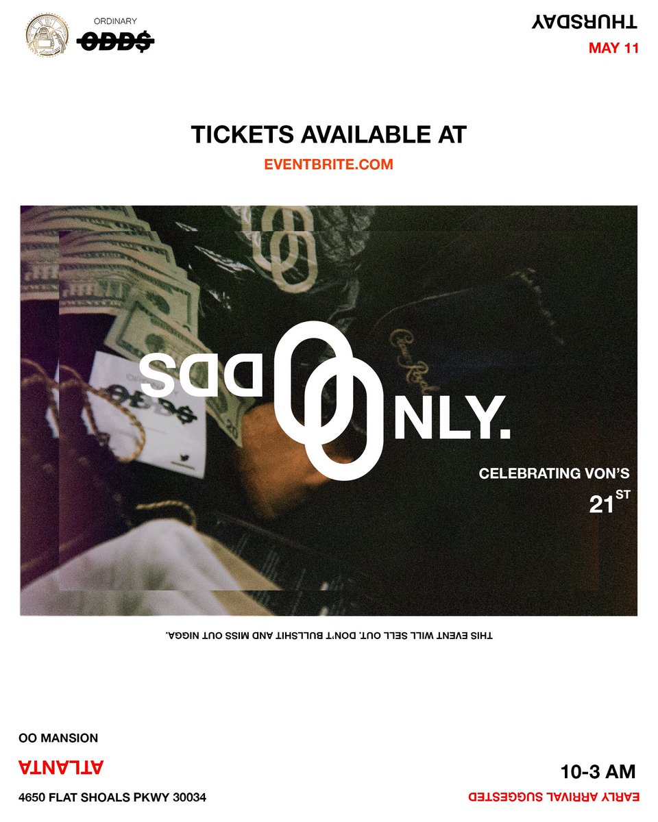 ordinaryodds_'s tweet photo. MANSION PARTY THURSDAY.
$5 TICKETS ON SALE NOW. 
#ODDSONLY 
https://t.co/rBAdykUJ2R https://t.co/ZRF7GvN2Hl