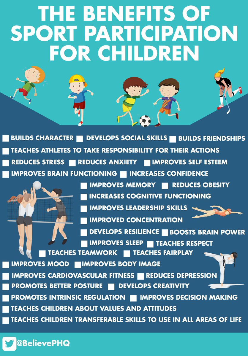 BelievePHQ's tweet photo. The benefits of sport participation for children https://t.co/aFrrOkCY25