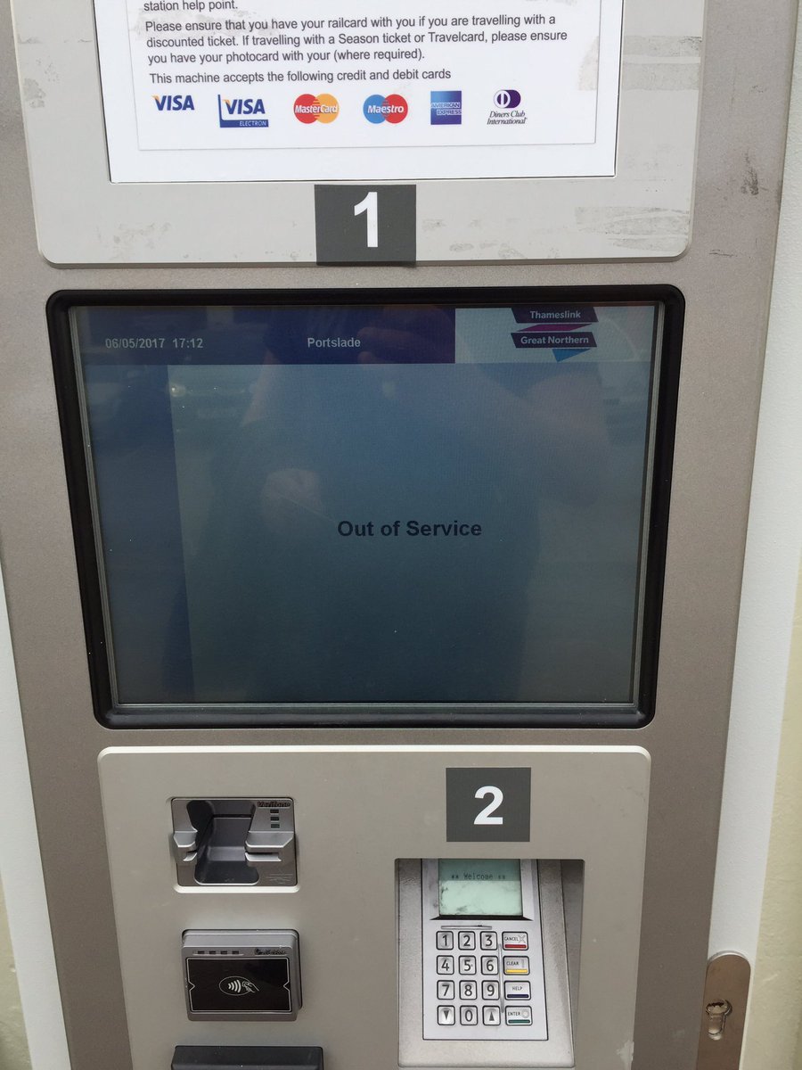 gktweeets's tweet photo. @SouthernRailUK when the #TicketMachine and #PermitToTravel are #OutOfService why can't the #TicketBarrier Supervisor sell you a ticket? https://t.co/SxFLOUkUED