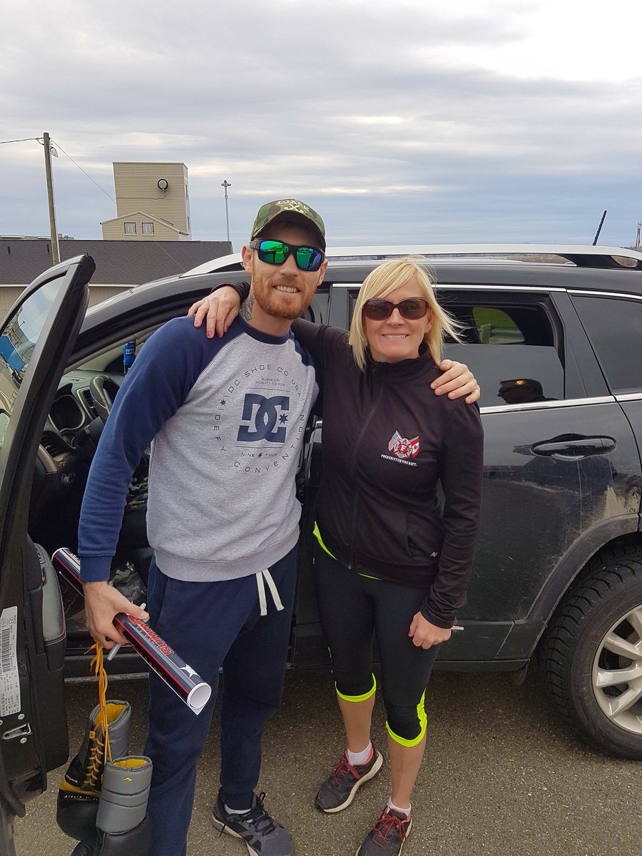 iafffirechick's tweet photo. The Champ! still makes time to support Fredericton Fire in our fight to knock out MD Get your tickets to his event, May 27 Aitken Ctr. https://t.co/uL9rueMHxO