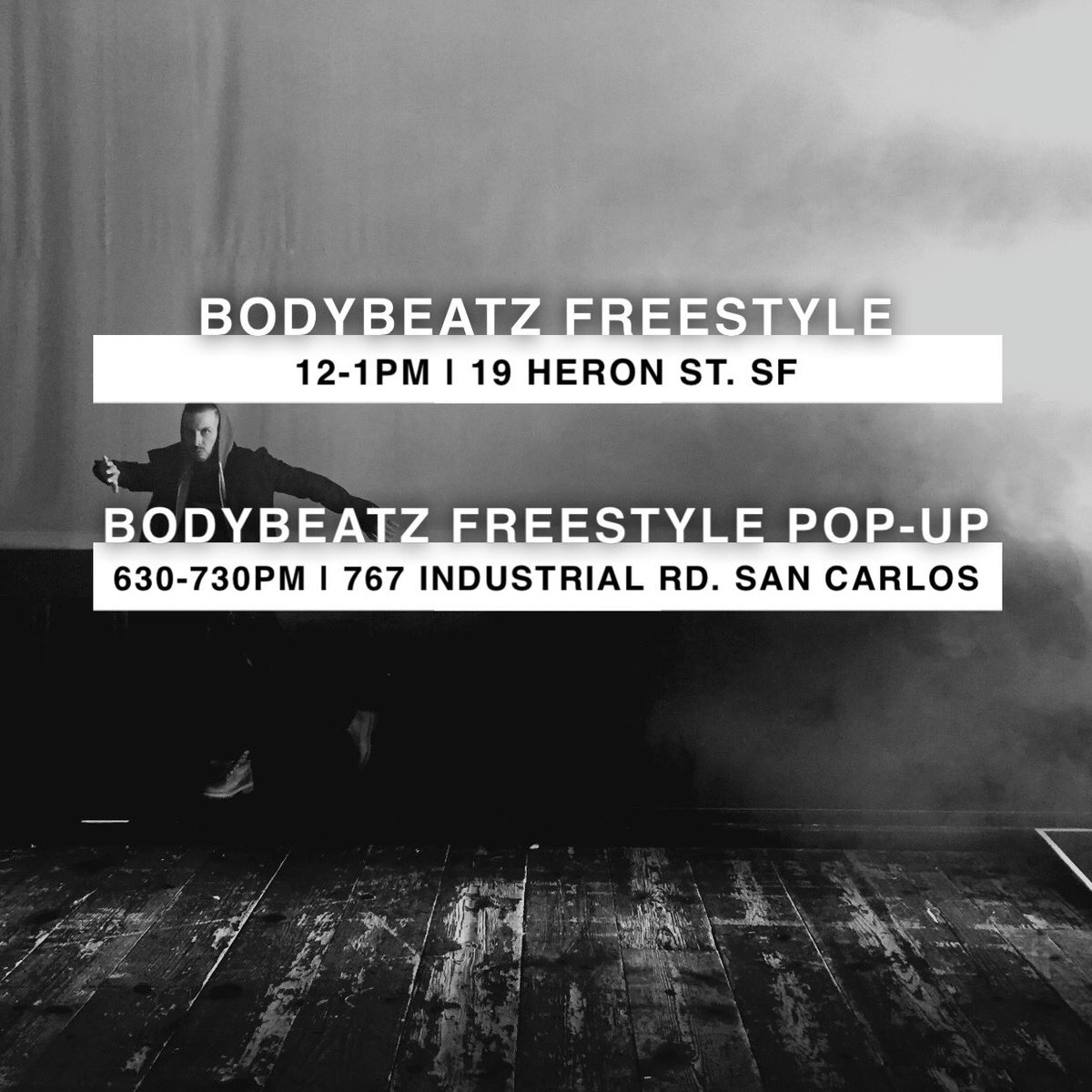 BodyBeatzDance's tweet photo. Twice the #BODYBEATZ today..a DOUBLE DOSE OF PAZMINO ENERGY..where you at?! SF AND THEN HEADED TO SAN CARLOS.. see you there !<LINK IN BIO> https://t.co/QML0j8rjdn