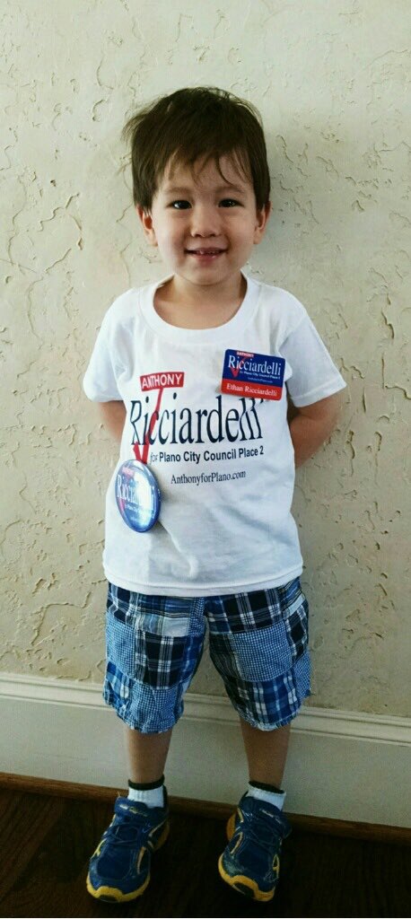 AnthonyForPlano's tweet photo. Definitely one of my biggest supporters! #ElectionDay https://t.co/Jtohxjokon