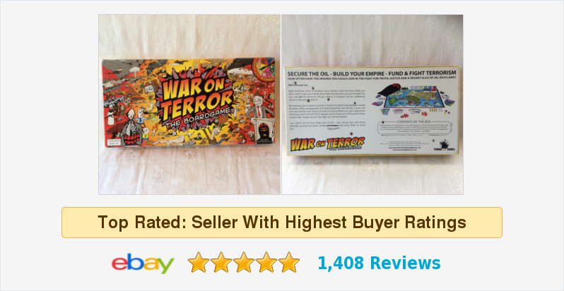 VeezVillage's tweet photo. #WarOnTerror The #Boardgame Rare Satyrical #Political #Game 1st Edition #2006 #terror #terrorbull #firstedition
https://t.co/enJ4vkJGA1 https://t.co/3ZBBDKJjV4