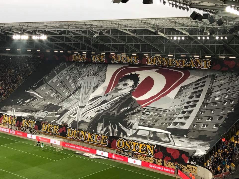 Matt Ford on X: #Dynamo #Dresden display vs 1860 #Munich yesterday. This  isn't Disneyland. This is the dark east. 1860 wishing they hadn't won 2-1  💀  / X