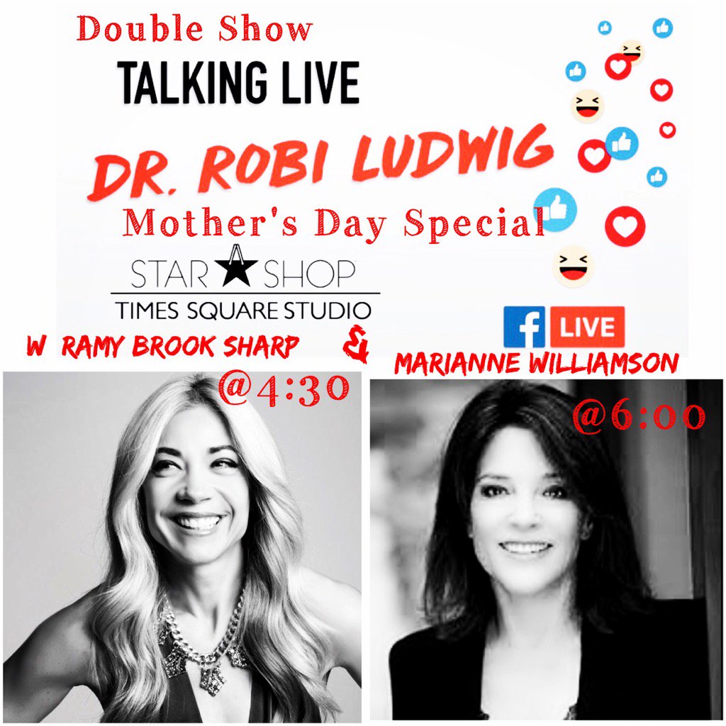 drrobiludwig's tweet image. Join me for a special Talking Live Mother's Day special w/ @ramybrook &amp;amp; @marwilliamson @StarShopApp Monday @4:30 &amp;amp; @6