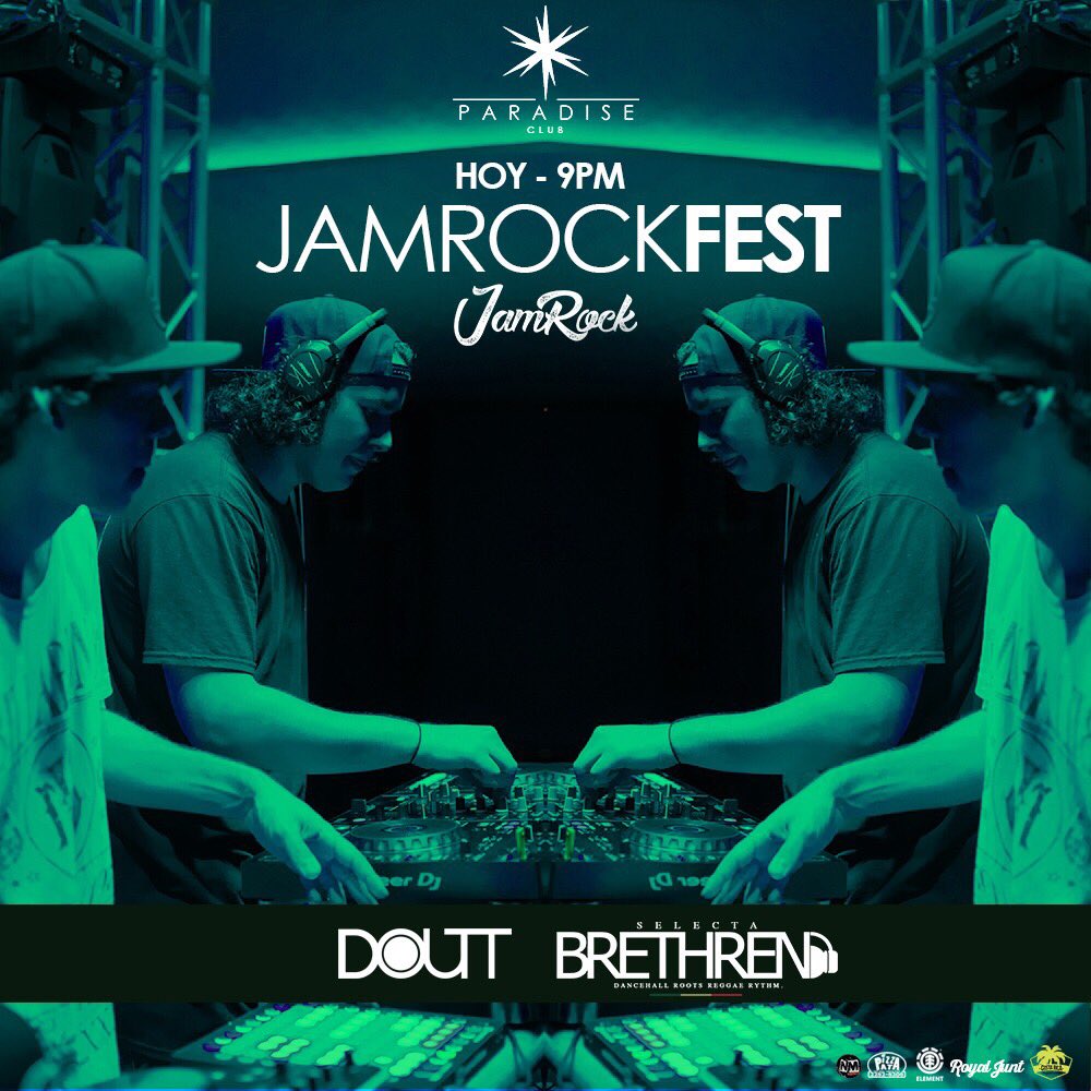 JamRockcr's tweet photo. Hoy es de Jamrock... Selecta Brethren Ft Dj Doutt, ellas free Cover till 10:30 &amp; open bar 12 to 3.
#HotLikeFire #JMK https://t.co/XGOcKAqkFo