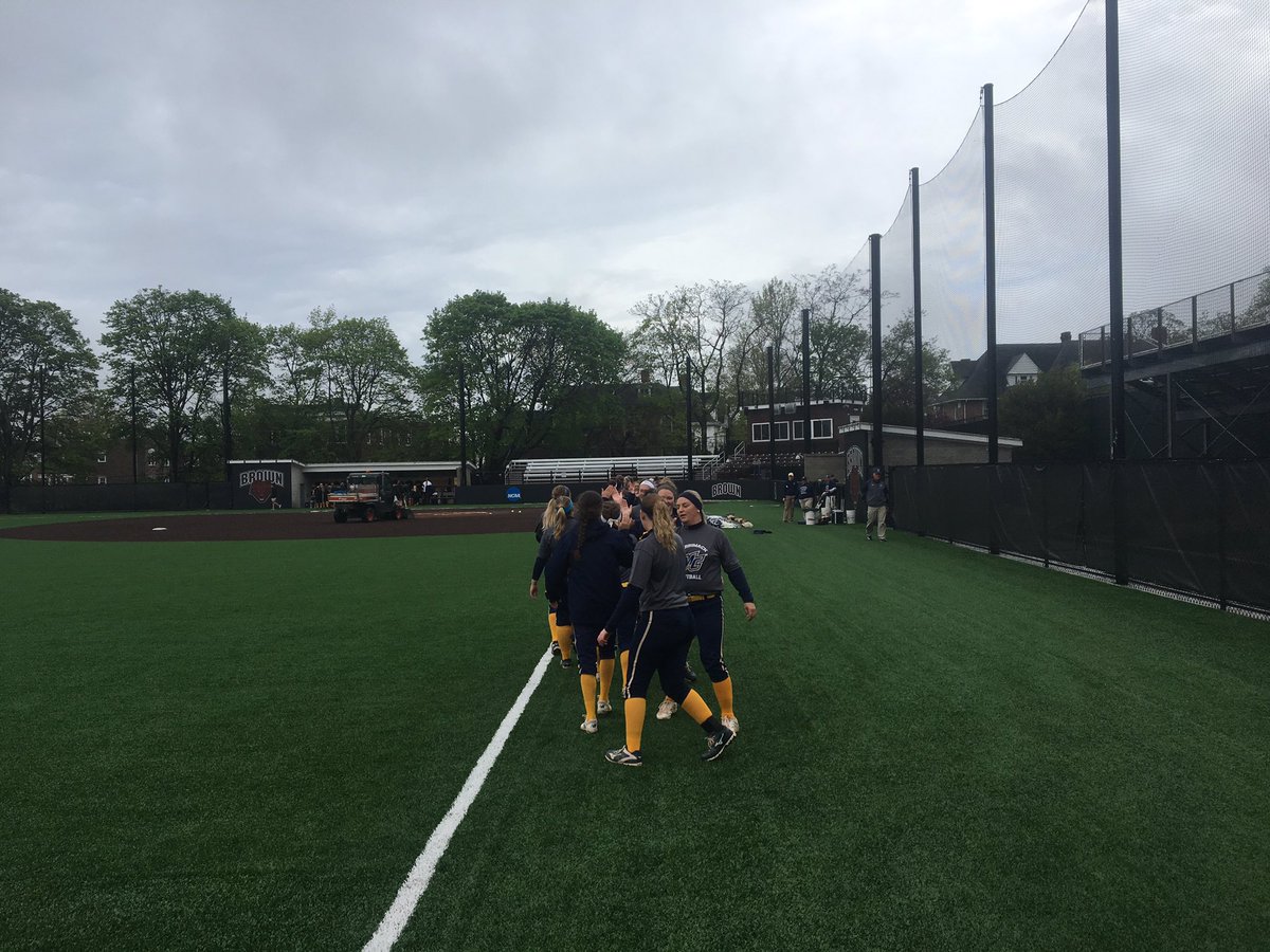 MerrimackSB's tweet photo. Warmups underway in Providence before today's NE10 Final! #GoMack #ADEvsMER https://t.co/3hn4ucYPFP