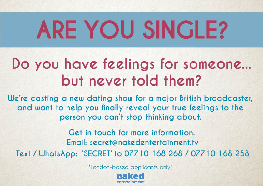 SecretAdmirerTV's tweet photo. ** NEW DATING SHOW - APPLY NOW** #castingcall #tvcasting #casting #tvshow #dating #beonscreen #castingcallpro #takemeout https://t.co/6FhlDtuYNc