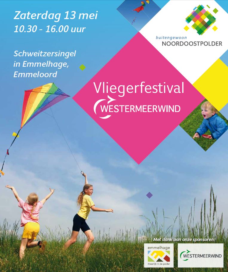13 mei is Westermeerwind voor de 5e keer sponsor van het vliegerfestival in Emmeloord.