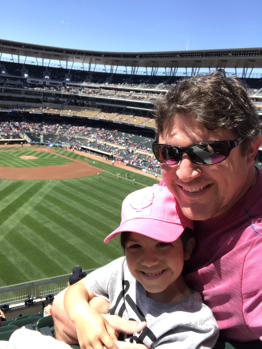 masterMilne's tweet photo. Beautiful day for a Twins game with my special girl! #Twinspic https://t.co/p3ztNbD2vo