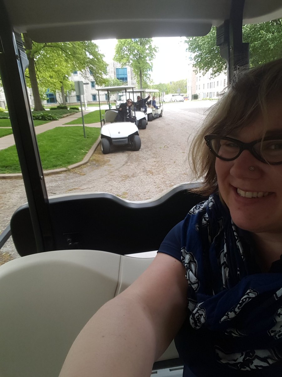ButlerBookstore's tweet photo. When you go the extra mile for graduation and drive guests around on golf carts. #GolfCartBrigade #CustomerService100% https://t.co/UwojwVKk2m