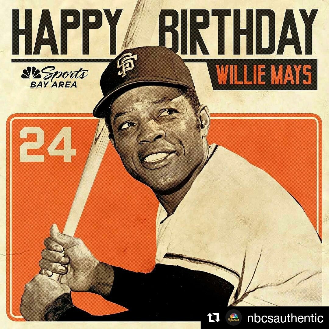 Happy Birthday to the Say Hey Kid, Willie Mays! Designed for  