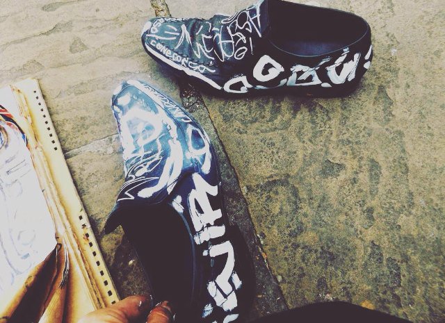 armoredhearse's tweet photo. cane Corso records shoes art by Lucas Blood https://t.co/dmPp1WE9yl