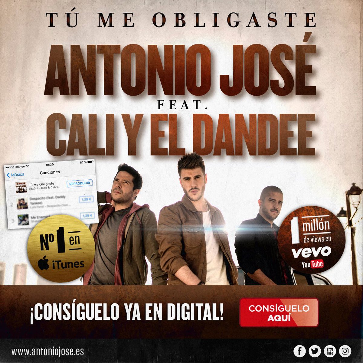 Brutal!! <a href="/AntonioJSMazuec/">Antonio José</a> ft. <a href="/Calidandee/">Cali Y El Dandee</a>: 1 Millón de views en 1 día y sigue N°1 en <a href="/iTunes/">iTunes</a>!! Aún no lo viste?? youtu.be/aQBlj6oV_yw