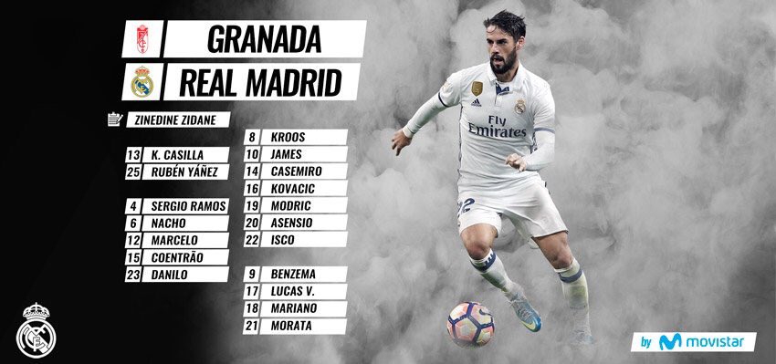 NeyJr90's tweet photo. Cristiano Ronaldo no jugará en este juego #LaLiga contra el Granada. Zidane le hace descansar durante los próximos compromisos #HalaMadrid https://t.co/KMtRw1KJgU