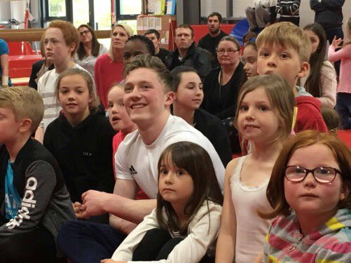 MidGymAcademy's tweet photo. Absolute honour to meet @NileMW today. Our gymnasts loved meeting you. Very inspirational https://t.co/bFOSH194aI