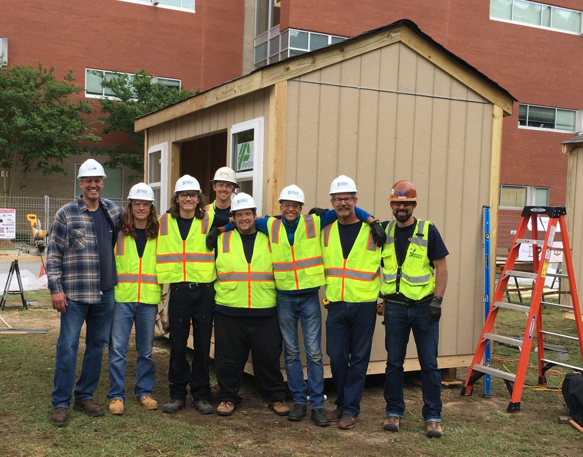 hhscarpentry's tweet photo. Team Heritage post-build. What an amazing experience! @Gee_Off_Smith @tanis892 @WCPSS_SHED https://t.co/vPeBHVIYXV
