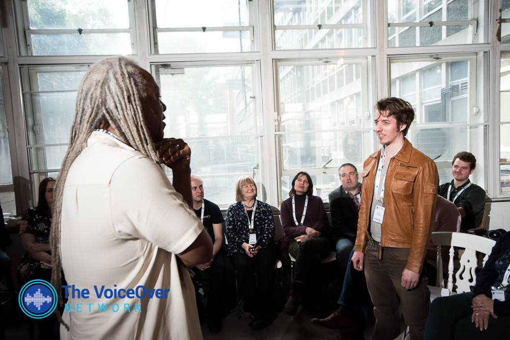 KlemensKoehring's tweet photo. Here's @DaveFennoy giving me some excellent advice during his workshop at @NetworkVO's recent #GameOnVOND17 https://t.co/XrmimLAR1b