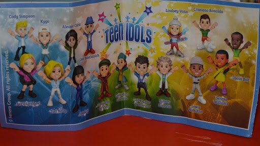 Teen Idols " Heft "  mit Kurzbiographien der Idole Kinder Joy von 2017 
