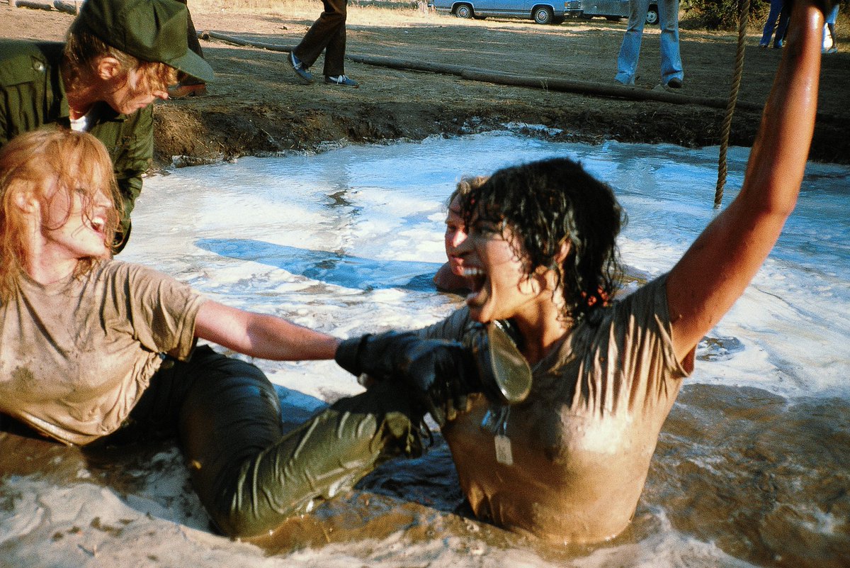 Playing in the mud from 'Girls of Company C' with Lisa De Leeuw (...