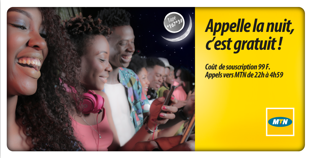 MTNCameroon's tweet photo. [NOUVEAU] #YelloNight est de retour 😀
Compose *167*3# pour en profiter cette nuit. https://t.co/8reAtT7LTm