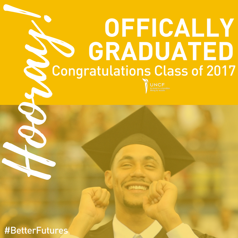 UNCF's tweet photo. Hats off to UNCF-member #HBCU, @MorrisColl1908 graduating class of 2017! #MOCO17 #BetterFutures https://t.co/v5US7VtkVE
