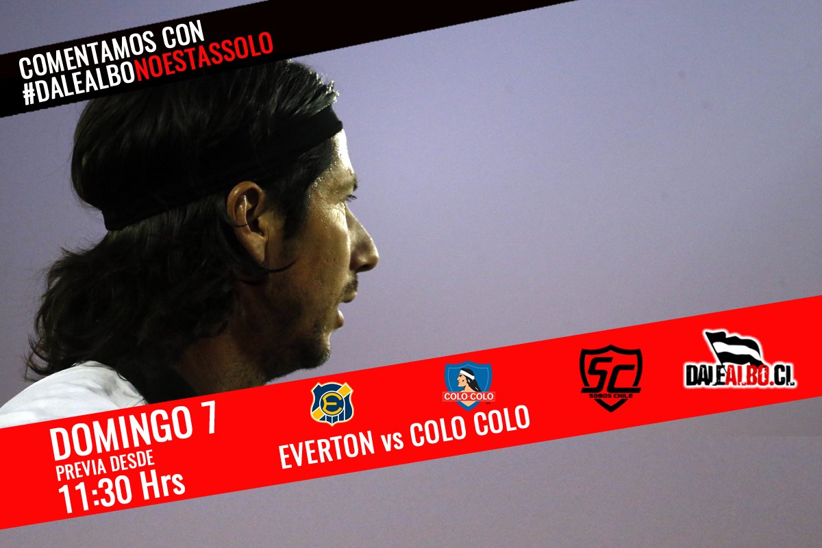 ¡A GANAR O GANAR! 💪💪
Everton vs Colo Colo desde Viña. 
Se comenta con #DaleAlboNoEstasSolo 👈👈 en dalealbo.cl/radio y @SomosChileRadio