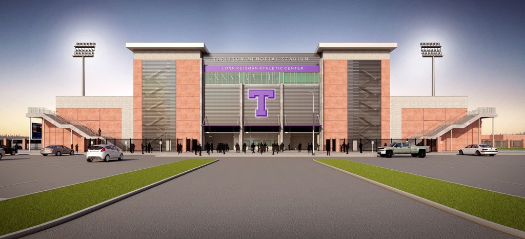 TarletonState's tweet image. Presentation of $2.4M gift to Memorial Stadium, naming of west side after AD Lonn Reisman at the Athletic HOF ow.ly/deXM30btLpa