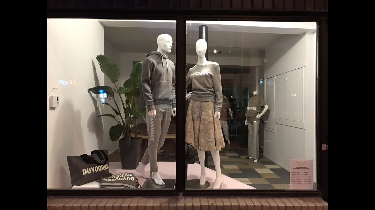 Window display DUYOORRR Popupshop. Last day tomorrow. Come and get you DUYOORRR piece while it last. 4621 Saint-Laurent <a href="/DUY_Collection/">DUY</a>