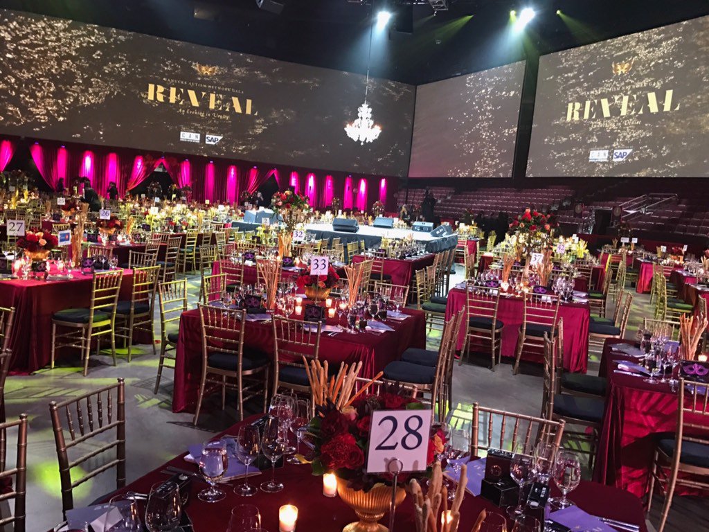 Stunning room set for <a href="/canucksautism/">Canucks Autism Network</a> #revealgala #RogersArena #milliondollarbaby